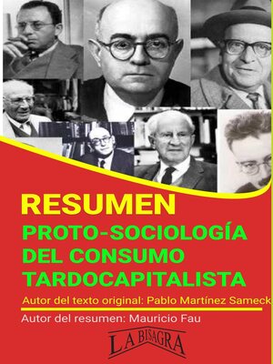 cover image of Resumen de Proto-Sociología del Consumo Tardo-Capitalista